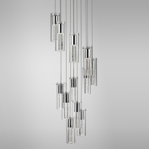 Modern Chrome LED Multi-Light Pendant 3000K 7200LM by Kuzco Lighting