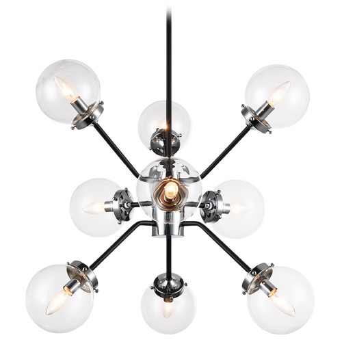 Maru Chrome Chandelier by Matteo Lighting