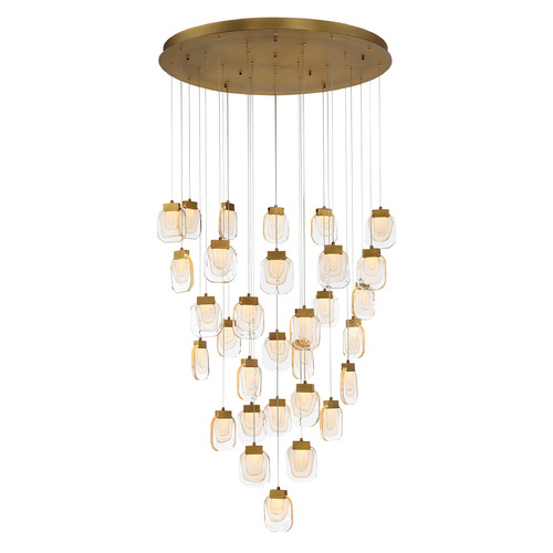 Paget 31-Light LED Chandelier in Gold by Eurofase Lighting