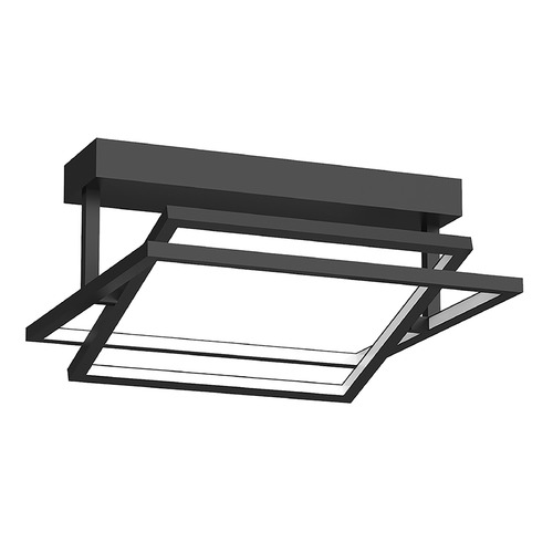 Mondrian 15.75-Inch Adjustable LED Flush Mount in Black by Kuzco Lighting