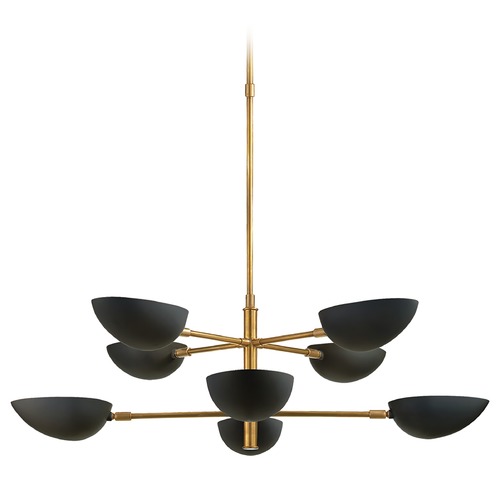 Visual Comfort Aerin Graphic Large Chandelier in Antique Brass by Visual Comfort ARN5501HABBLK