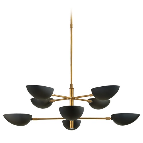 Aerin Graphic Large Chandelier in Antique Brass by Visual Comfort Signature