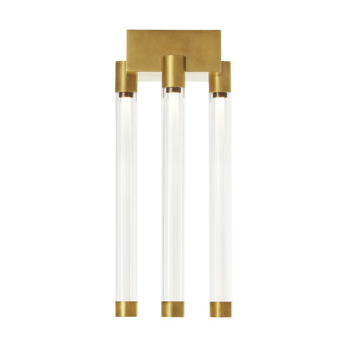 Visual Comfort Modern Collection Kelly Wearstler Phobos Short LED Flush Mount in Brass by Visual Comfort Modern 700FMPHB6NB-LED927