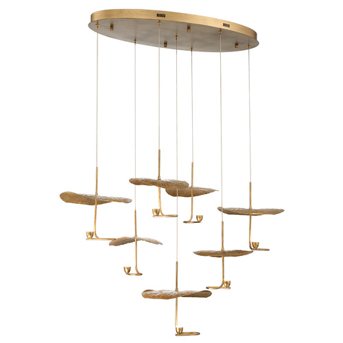 Lagatto 7-Light LED Linear Chandelier in Bronze by Eurofase Lighting