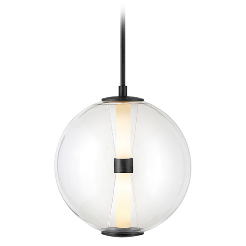 Elin Black LED Pendant Light with Globe Shade by Hinkley Lighting