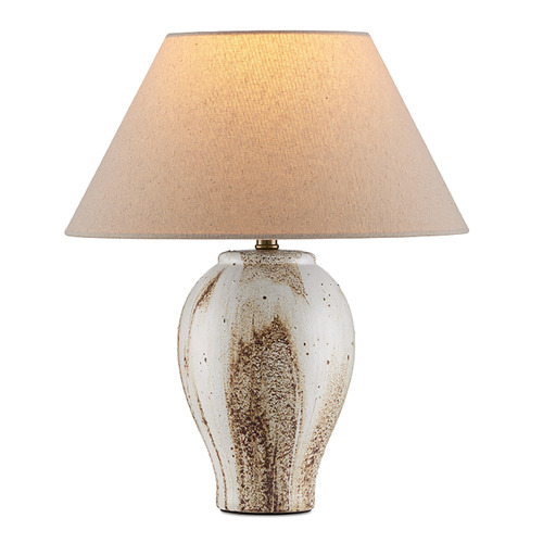 Currey and Company Latte Beige & Off-White Table Lamp with Empire Shade