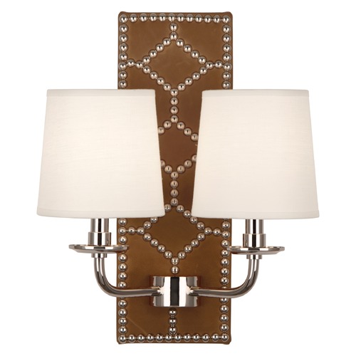 Robert Abbey Lighting Robert Abbey Lighting Williamsburg Lightfoot Wall Sconce with Fondine Fabric Shades S1030