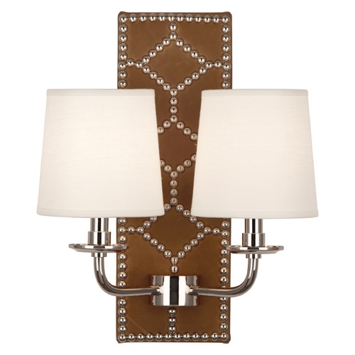 Williamsburg Lightfoot Wall Sconce with Fondine Fabric Shades by Robert Abbey