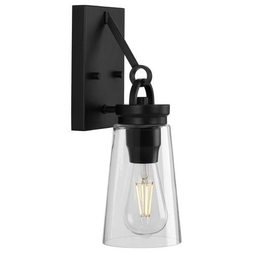 Progress Lighting Stockbrace Matte Black Sconce
