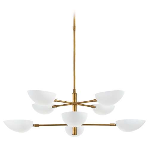 Aerin Graphic Large Chandelier in Antique Brass by Visual Comfort Signature