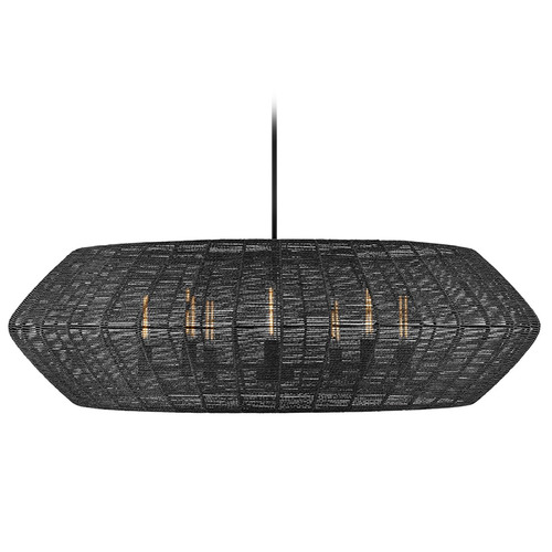 Hinkley Hinkley Luca Black LED Pendant Light with Oblong Shade 40386BLK