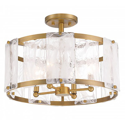 Minka Lavery Tom Wright Veil Legacy Brass Semi-Flushmount Light