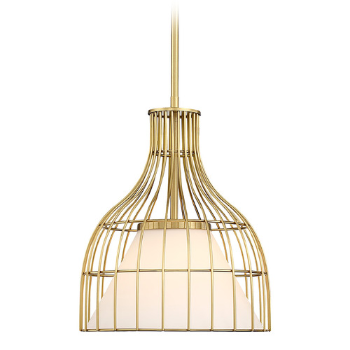 Evensong 12-Inch Pendant in Brushed Gold by Designers Fountain