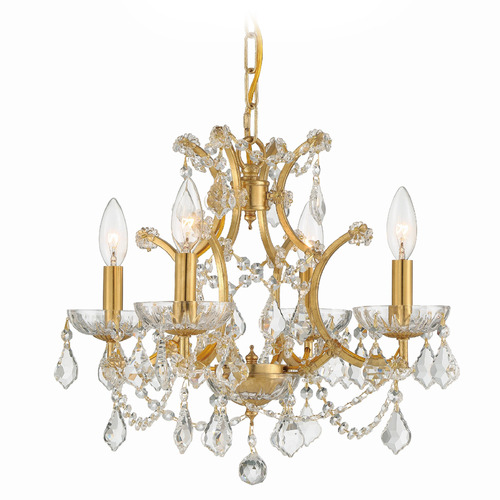 Crystorama Lighting Filmore Antique Gold Crystal Chandelier