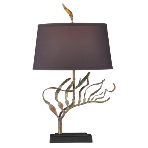 Currey and Company Latissima Verdigris & Black Table Lamp with Empire Shade