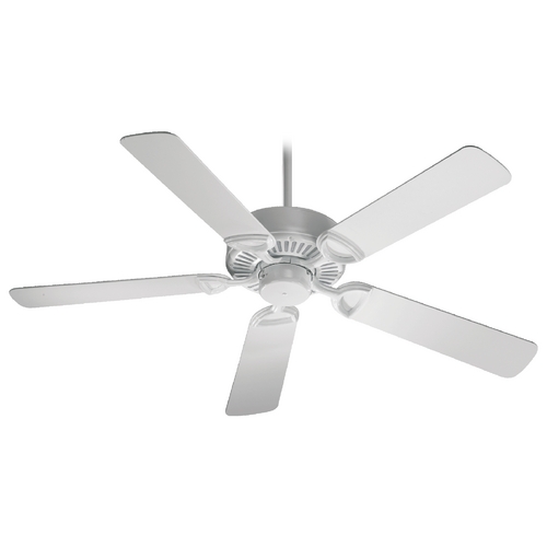 Estate White Ceiling Fan Without Light by Quorum Lighting