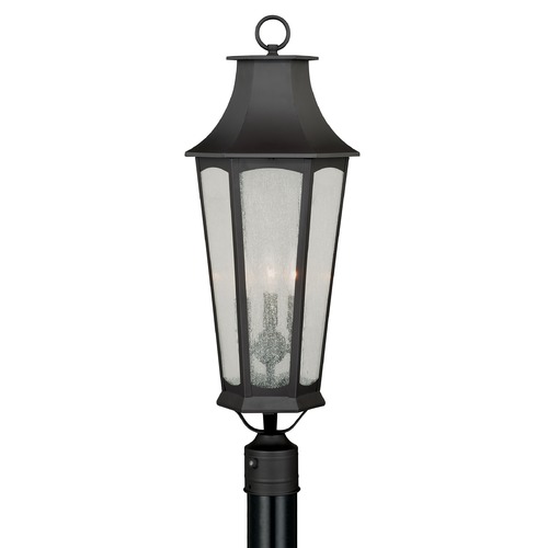 Vaxcel Lighting Seeded Glass Post Light Bronze Vaxcel Lighting T0118