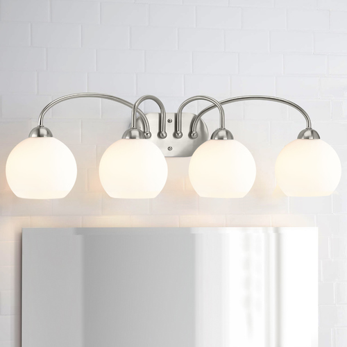 Carisa Brushed Nickel 4-Light Bathroom Light by Progress Lighting