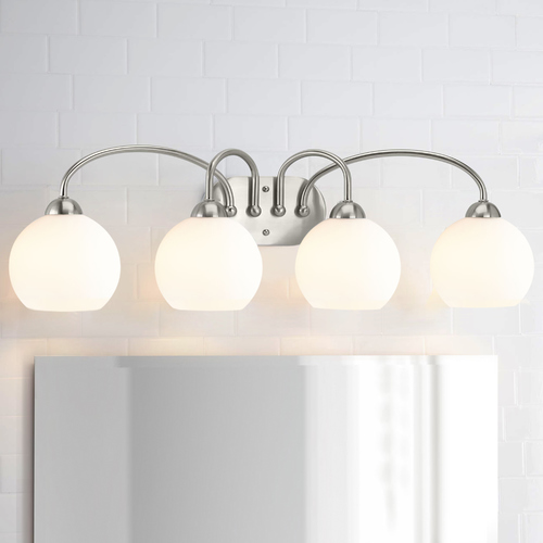 Progress Lighting Carisa Brushed Nickel 4-Light Bathroom Light by Progress Lighting P300087-009