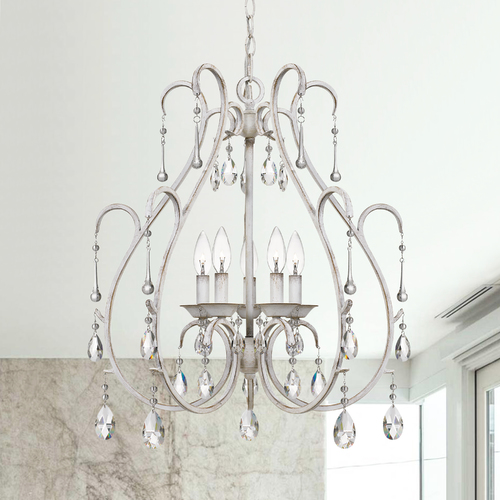 Quoizel Lighting Blanca Antique White 5-Light Chandelier by Quoizel Lighting BLC5005AWH