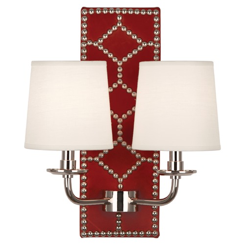 Williamsburg Lightfoot Wall Sconce with Fondine Fabric Shades by Robert Abbey