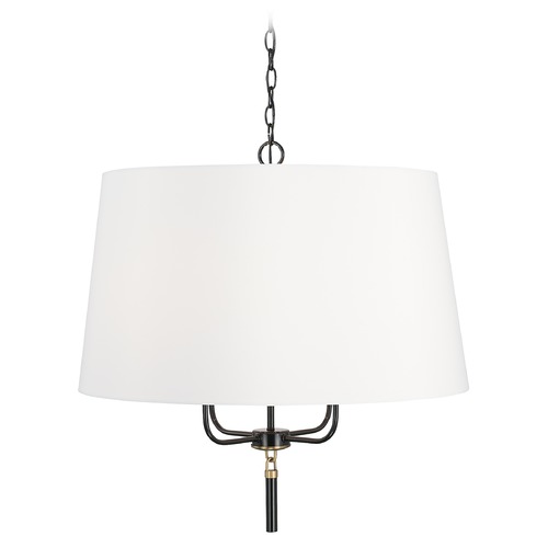 HomePlace by Capital Lighting Beckham 26-Inch Glossy Black & Aged Brass Pendant by HomePlace by Capital Lighting 341941YA