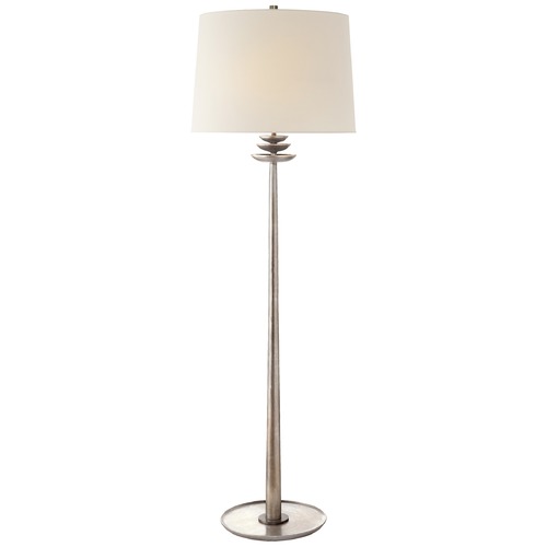 Visual Comfort Signature Collection Aerin Beaumont Floor Lamp in Burnished Silver Leaf by Visual Comfort Signature ARN1301BSLL