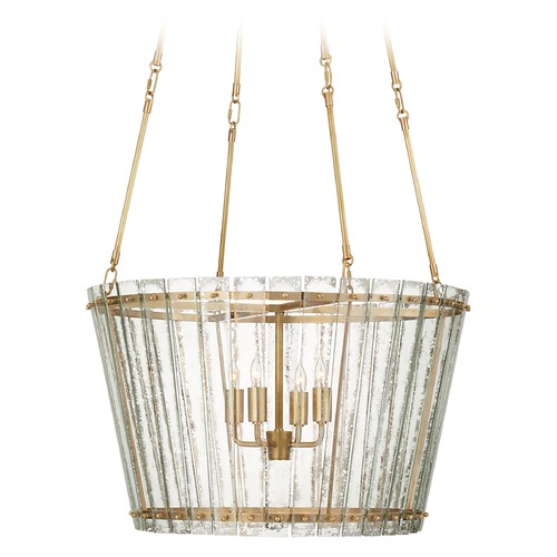 Visual Comfort Signature Collection Carrier & Company Cadence Chandelier in Brass by Visual Comfort Signature S5653HABAM
