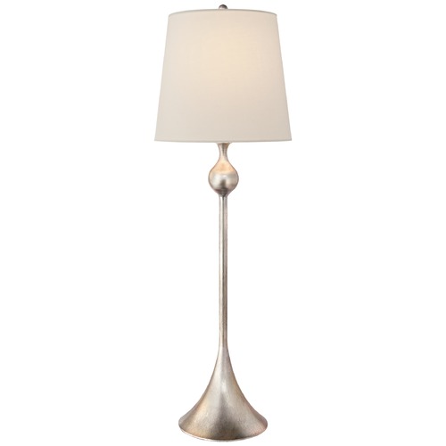 Aerin Dover Buffet Lamp in Burnished Silver Leaf by Visual Comfort Signature