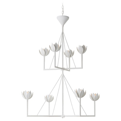 Julie Neill Alberto Large Chandelier in White by Visual Comfort Signature