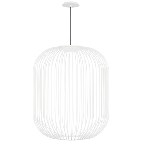 Kai 2 LED Pendant in Matte White by Visual Comfort Modern