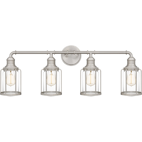 Quoizel Lighting Ludlow Bathroom Light in Brushed Nickel by Quoizel Lighting LUD8634BN
