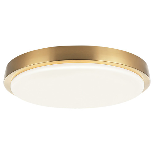 Matteo Lighting Zane Aged Gold Brass LED Flushmount Light
