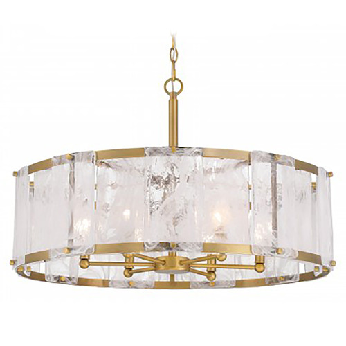 Minka Lavery Veil Legacy Brass Pendant Light with Drum Shade