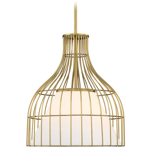 Evensong 15.75-Inch Pendant in Brushed Gold by Designers Fountain