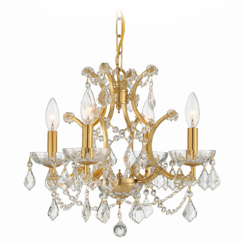 Crystorama Lighting Filmore Antique Gold Crystal Chandelier