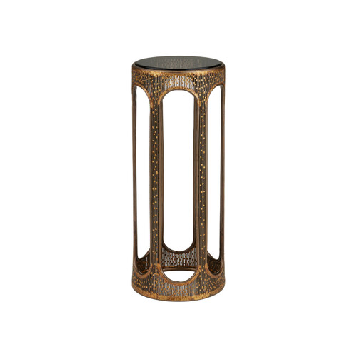 Capella Accent Table in Coffee Bronze & Smoke by Currey & Company