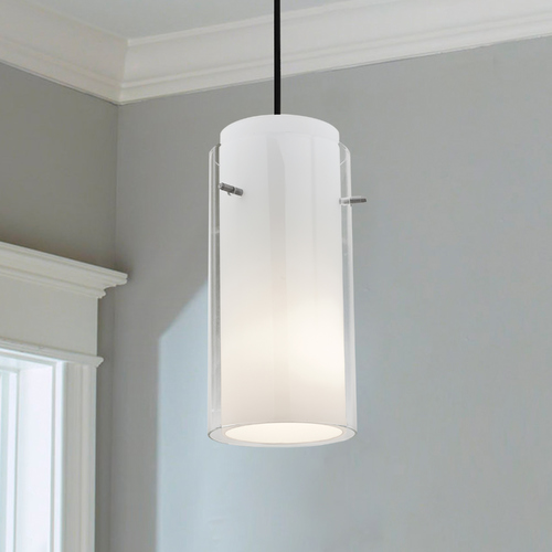Access Lighting Glass`n Glass Cylinder Oil Rubbed Bronze Mini Pendant by Access Lighting 28033-4C-ORB/CLOP