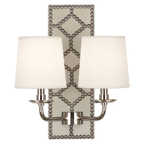 Robert Abbey Lighting Williamsburg Lightfoot Wall Sconce with Fondine Fabric Shades by Robert Abbey S1032