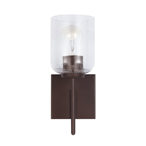 HomePlace by Capital Lighting Carter Bronze Sconce with Clear Seeded Glass by HomePlace by Capital Lighting 639311BZ-500