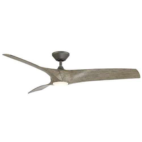 Modern Forms by WAC Lighting Modern Forms Zephyr Graphite LED Ceiling Fan with Light FR-W2006-62L-GH/WW