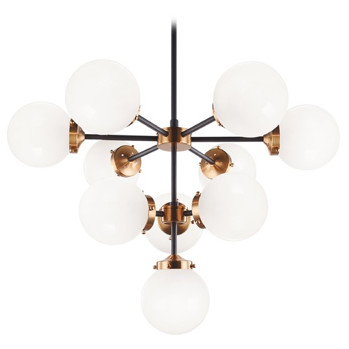 Maru Aged Gold Chandelier by Matteo Lighting