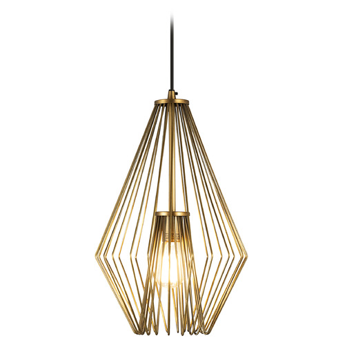 Z-Lite Quintus Rubbed Brass Pendant by Z-Lite 442MP12-RB