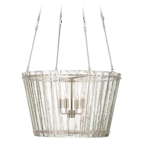 Visual Comfort Signature Collection Carrier & Company Cadence Chandelier in Nickel by Visual Comfort Signature S5653PNAM