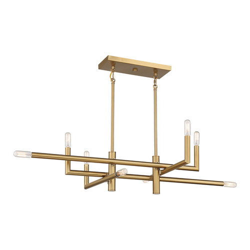 Savoy House Cristofer 36-Inch Linear Chandelier in Warm Brass by Savoy House 1-1624-8-322