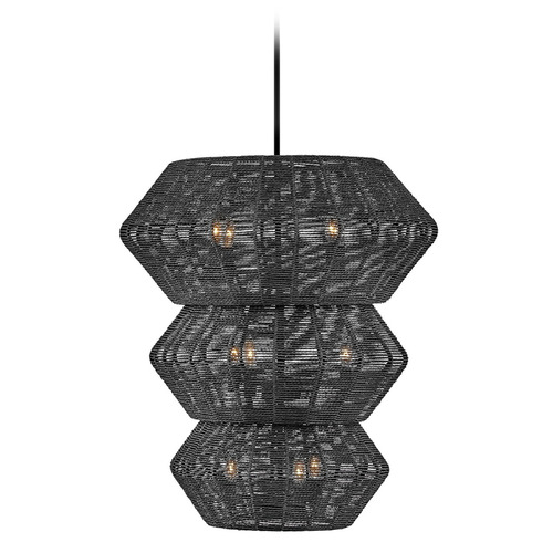 Luca Black LED Pendant Light with Oblong Shade by Hinkley Lighting