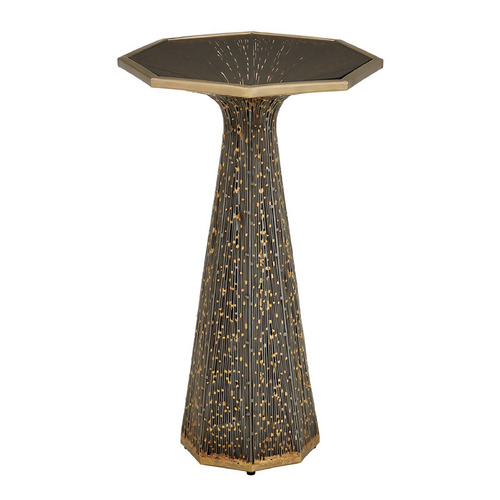 Currey & Company Castor Iron Filigree Accent Table