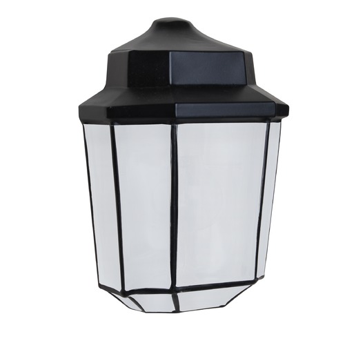 Besa Lighting Frosted Glass Outdoor Wall Light Black Costaluz by Besa Lighting 302857-FR