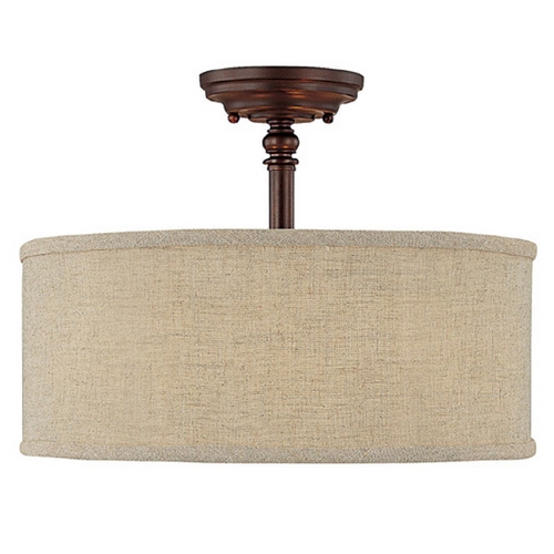 Capital Lighting Loft 15-Inch Semi-Flush Mount in Burnished Bronze by Capital Lighting 3923BB-479