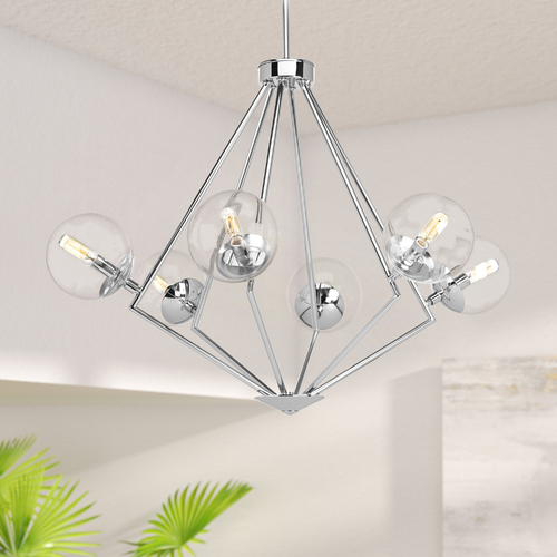 Progress Lighting Mod Chandelier in Chrome by Progress Lighting P4756-15